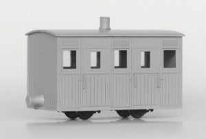 Dundas - OO-9 Ffestiniog and Blaneau Rly Planked 4 Wheel 3rd Class Coach - DM62