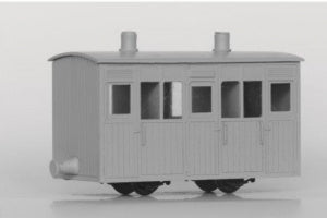 Dundas - OO-9 Ffestiniog and Blaneau Rly Planked 4 Wheel 1st/2nd Class Coach - DM63