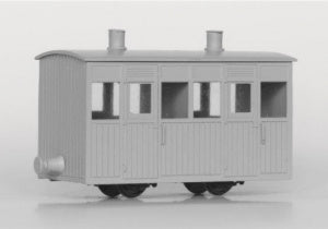 Dundas - OO-9 Victorian 2 Comp Planked Coach - DM68
