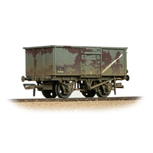 37-227D BR 16T Steel Mineral Wagon Top Flap Doors BR Grey (Early) - Weathered