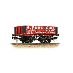 37-060A  5 Plank Wagon Wooden Floor 'R. Fred. Cole Coal & Coke Merchant' Red