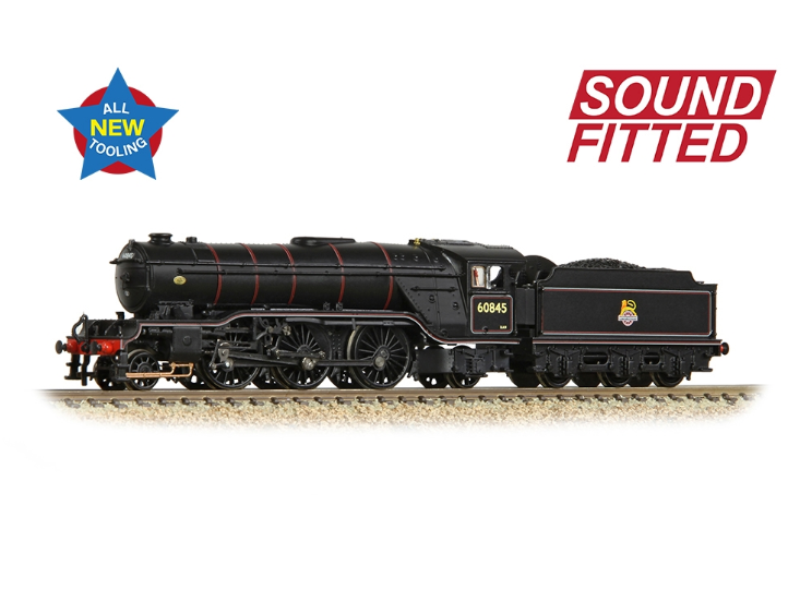 372-612SF LNER V2 60845 BR Lined Black (Early Emblem) Steam Locomotive - DCC Sound
