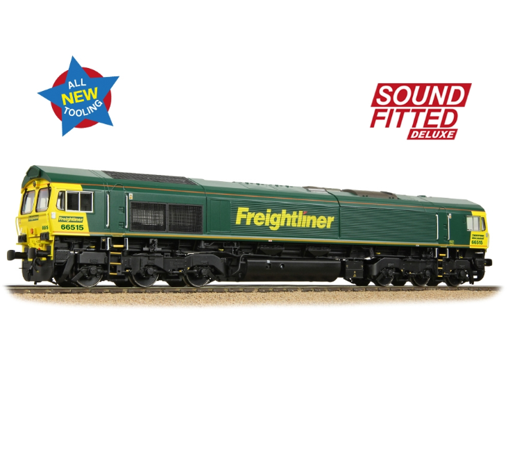 50-001SFX Class 66/5 66515 Freightliner Green Diesel Locomotive - Deluxe DCC Sound