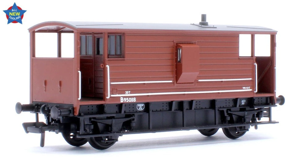 Bachmann 38-977 LMS 20T Brake Van BR Bauxite (Early) No. B950118