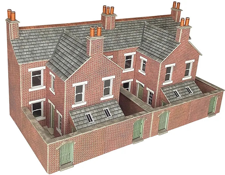 PO304 Low Relief Terraced House Backs – Brick