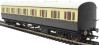 Hornby R4875A Collett 57' 'Bow ended' non-corridor composite (Right-hand) 6627 in GWR chocolate and cream