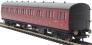 Hornby R4879 Collett 57' 'Bow ended' non-corridor composite (Right-hand) in BR crimson - W6631W