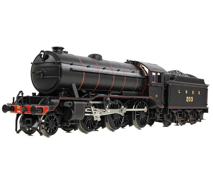 32-279B LNER K3 Flared Tender 203 LNER Lined Black