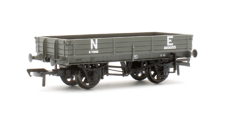 37-944 3 Plank Wagon North Eastern Railway 'NE' Grey No.800055