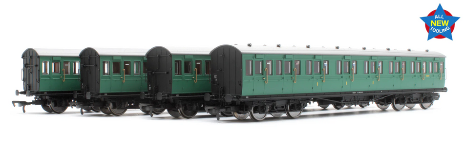 E86024 LBSCR 54ft 'Isle of Wight' 4-Coach Pack BR (SR) Green No. 486