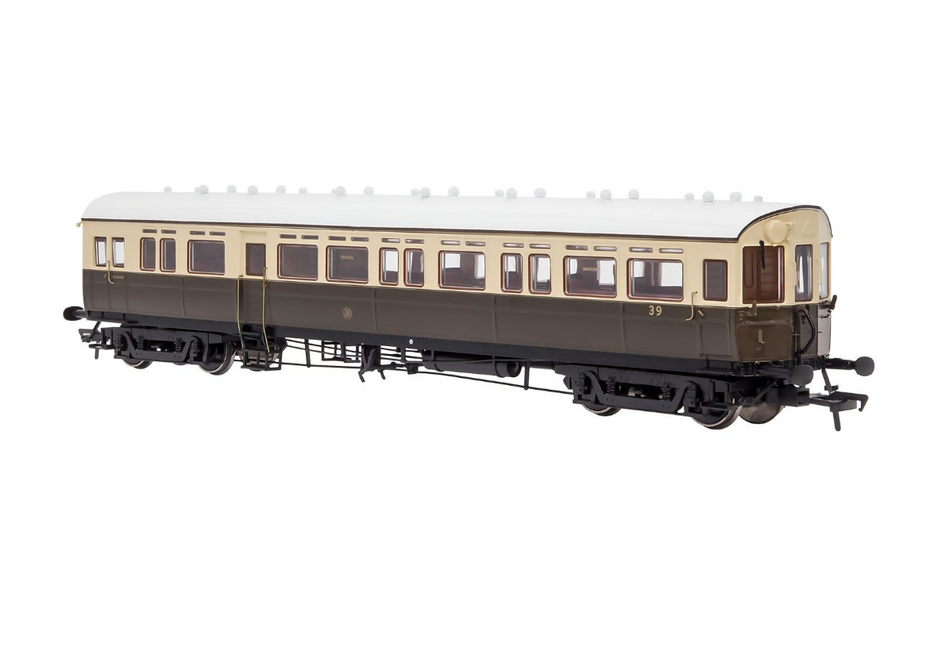 4P004002S GWR Autocoach GWR Lined Choc/Cream SOUND