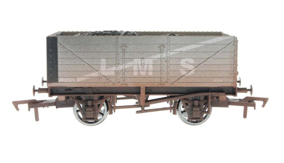 DA4F-071-175 7 Plank Wagon LMS 302099 Weathered