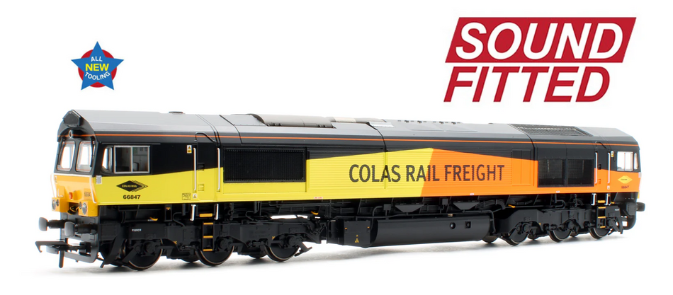50-004SF Class 66/8 66847 'Terry Baker' Colas Rail Freight Diesel Locomotive - DCC Sound