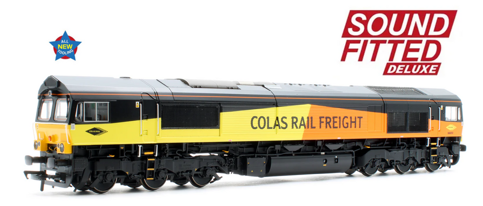 50-004ASFX Class 66/8 66850 'David Maidment OBE' Colas Rail Freight Diesel Locomotive - Deluxe DCC Sound