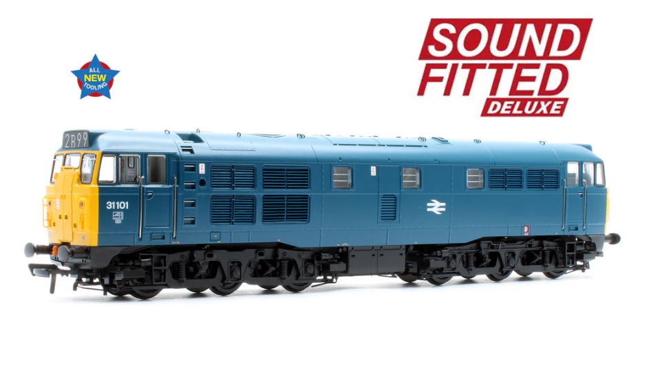 35-804SFX Class 31/1 31101 BR Blue Diesel Locomotive - DCC Sound Deluxe