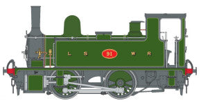 7S-018-006 LSWR B4 0-4-0T LSWR No.91 Lined Green