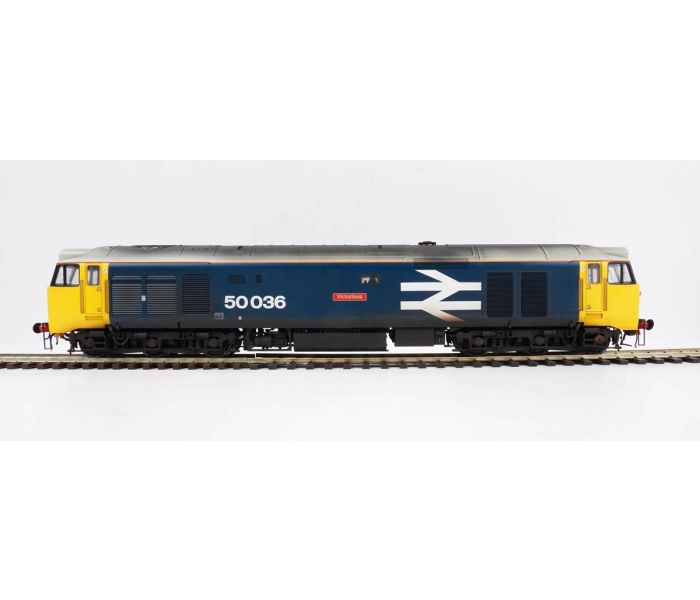 Heljan O Gauge Class 50 50036 Victorious Large Logo Blue Weathered