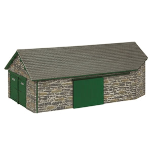 44-0197G Narrow Gauge (OO9) Harbour Station Goods Shed - Green