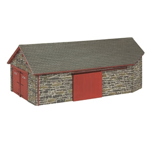 44-0197R Narrow Gauge (OO9) Harbour Station Goods Shed - Red