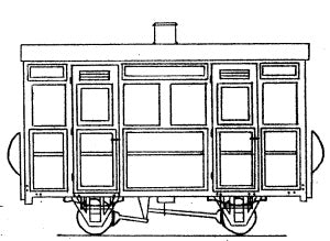 Dundas - OO-9 4 Wheel Coach 2 Compartments - DM29