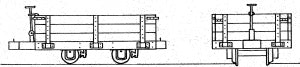 Dundas - OO-9 Hudson 4 Wheel Wooden Bodied 3 Plank Open Wagon - DM33