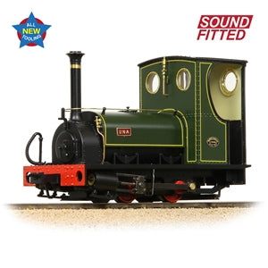 71-028SF Quarry Hunslet 0-4-0ST 'Una' Lined Green - Sound Fitted