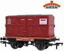 37-2023K Cornflat Wagon BR Bauxite (Early) and Container