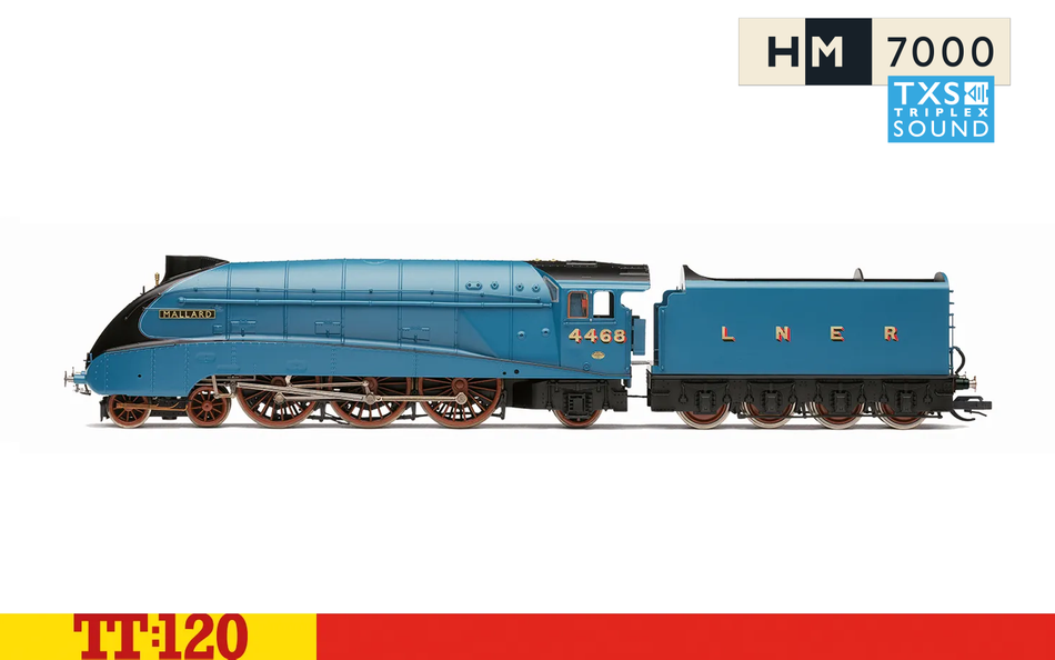 TT:120 Hornby TT3007TXSM LNER Class A4 4-6-2 4468 'Mallard' (Sound Fitted)
