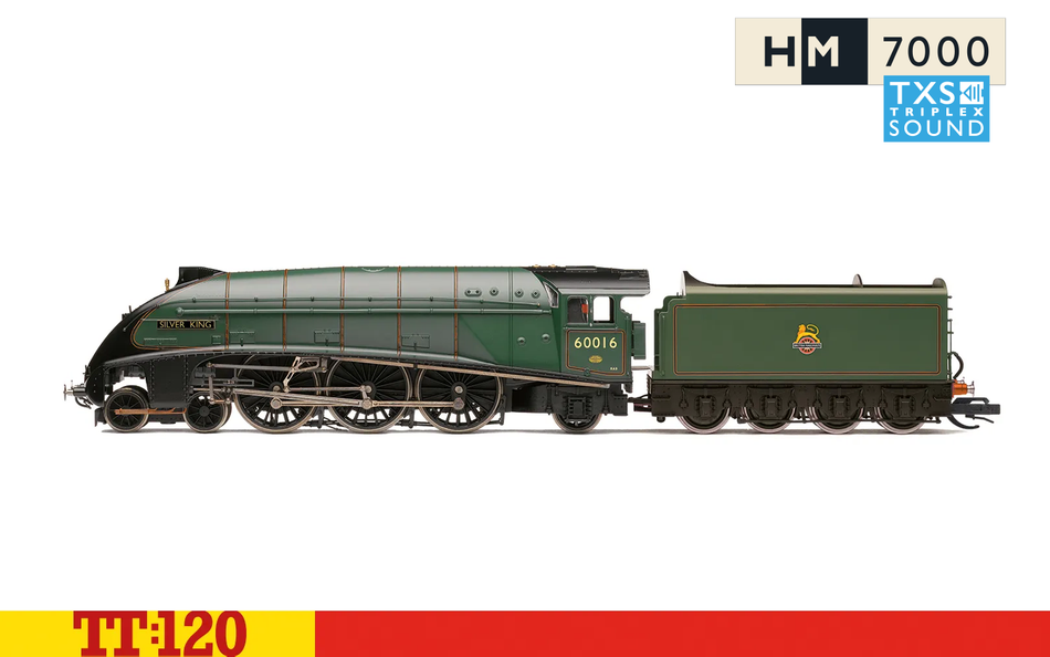 TT:120 Hornby TT3008TXSM BR Class A4 4-6-2 60016 'Silver King' (Sound Fitted)