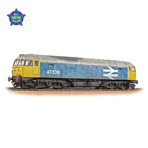 Bachmann 35-421 - Class 47/4 47526 BR Blue (Large Logo) [Weathered]