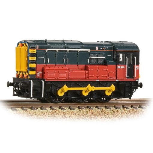 371-012 Graham Farish Class 08 08919 in Rail Expess Systems red