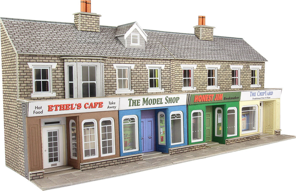 Metcalfe - Low Relief Terraced Shop Fronts (Stone) - PO273